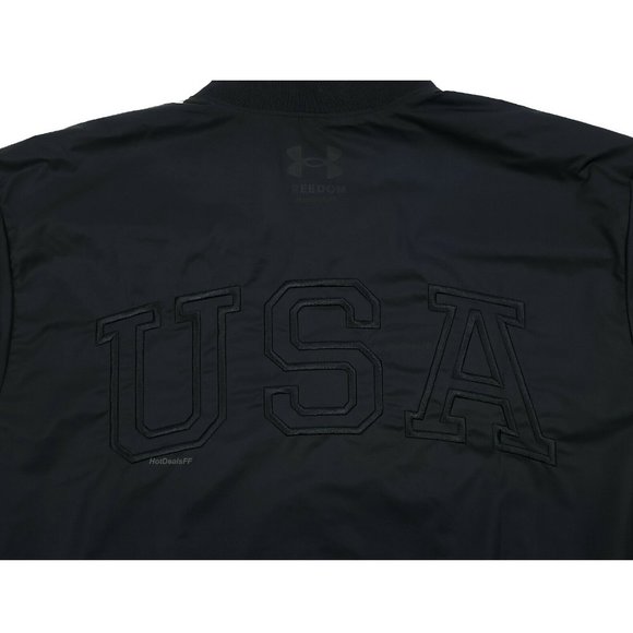 Under Armour Project Rock x Freedom Veteran's Day Men's S-XXL Bomber Jacket - Picture 13 of 16